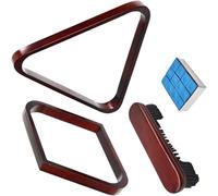 Wkldjf Ensemble complet de table de billard comprenant un support triangulaire en bois, un cadre géométrique et des articles d'entretien, un planificateur de billard haut de gamme