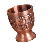 Wkldjf Ensemble de vin décoratif en forme d'éléphant en bronze avec base en Kirsite - En alliage - Ustensiles de service traditionnels en forme d'éléphant