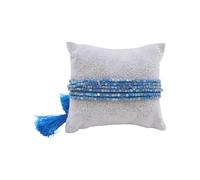 Wkldjf Frange de perles de verre faite à la main avec pampilles superposées, convient pour un usage quotidien décontracté et un événement spécial, taille unique, Comme décrit