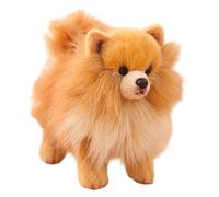 Wkldjf Jouet en Peluche Doux pour Chien Bâtiment D'empathie pour Compagnon De Liaison Familiale Poupée Réaliste De Poméranie Figurine Confortable d'anniversaire