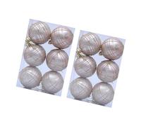 Wkldjf Lot de 2 boîtes de décorations de Noël à suspendre pour sapin de Noël ou fenêtre Motif tartan 6 cm