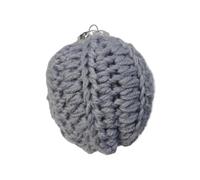 Wkldjf Lot de 2 boules de Noël tricotées à la main en polyester 6 cm pour décoration d'arbre à la maison