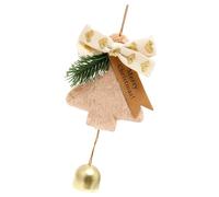 Wkldjf Lot de 2 cloches de Noël en tissu pour décoration de sapin de Noël pour cheminée, fenêtre de vacances, décorations d'intérieur et d'extérieur