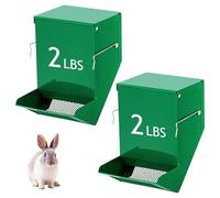 Wkldjf Mangeoires fendues pour petits animaux de compagnie avec distributeur automatique de nourriture Base antidérapante en métal pour rongeurs Base antidérapante Mangeoires pour animaux domestiques