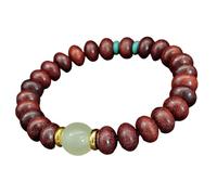 Wkldjf Perles de boulier en bois naturel - Accessoire de bracelet réglable - Accessoires de bijoux en bois, One Size, Comme décrit