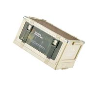 Wkldjf Poubelle de rangement d'extérieur en polypropylène PET et bois pliable pour surfaces imperméables pour boîte de protection