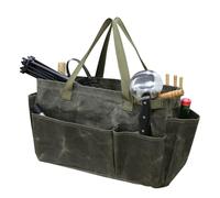 Wkldjf Sac de Rangement en Toile Robuste pour Cuisine Extérieur Camping Pots Grande Capacité avec Poignée de Transport, Vert