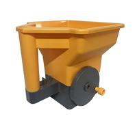 Wkldjf Semoir de jardin portable polyvalent pour une propagation efficace des engrais, semis de sel, manivelle manuelle, grande capacité, grande capacité, épandeur de pelouse convivial