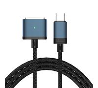 Wkldjf Sourcingmap Cordon d'alimentation tressé avec 3 fixations Type C 140 W Contrôle de la température 2 m