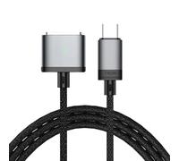 Wkldjf Sourcingmap Cordon d'alimentation tressé avec 3 fixations Type C 140 W Contrôle de la température 2 m