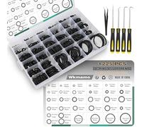 Wkmamo 1200 PCS Joints Toriques Kit,24 Tailles O-Ring Joints Assortiment en Caoutchouc, Avec 4 Pick d'extraction du joint d'huile et une 1pince à épiler (1225)