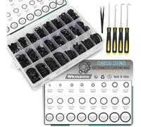 Wkmamo 1200 PCS Joints Toriques Kit,24 Tailles O-Ring Joints Assortiment en Caoutchouc, Avec 4 Pick d'extraction du joint d'huile et une 1pince à épiler (1200)