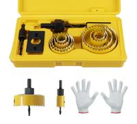 Wkmamo 13 Pcs Kit Scies Cloches bi métal en Acier Carbone 19-64mm,Scie Cloche Coffret pour Bois,Plaque de Platre et Plaques de Platre