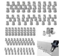 Wkmamo 150 Pcs Rivet Écrous,Rivet Écrou en 304 Acier Inoxydable M3 M4 M5 M6 M8,Ecrous à Riveter filetés à Tête Plate, Inserts filetés Écrou Aveugle (Acier inoxydable, 150 Pcs M3 M4 M5 M6 M8)