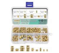 Wkmamo 400 PCS Écrou Moleté,Insert Fileté Nuts,Filetage Femelle Écrous pour Injection Moulage Imprimer en 3D ou Automobile M2 M2.5 M3 M4 M5 M6
