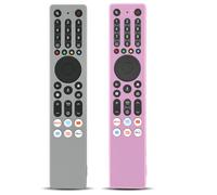 WKOLF Lot de 2 coques de protection en silicone pour télécommande TCL TV RC833A FMB1 32V5C 40V5C 43V5C 50V6C 55V6C 65V6C 75V6C 55Q6CX1 55Q7C 65T8C 55C7K (silicone, gris et rose)