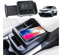 Wkopet Chargeur De Voiture sans Fil pour Honda CRV 2017-2022,Panneau D'accessoires De Console Centrale,Chargeur De Téléphone à Charge Rapide Qi 15 W avec Ports USB pour Tout Téléphone Compatible Qi