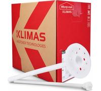 Wkręt-Met Lot de 100 supports d'isolation avec longue zone de dilatation pour panneaux isolants EPS XPS, chevilles en plastique pour brique pleine, brique à trous hauts, béton, blanc, 10 x 220 mm