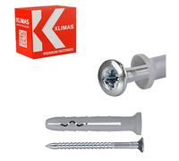 Wkret-met Lot de 50 chevilles à cadre de qualité 10 x 180 mm avec croix en acier galvanisé Vis à clou en acier de production européenne renommée - pas de production chinoise bon marché.