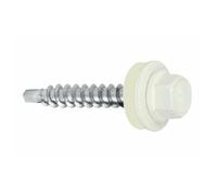 Wkret-Met RAL9010 Lot de 200 vis à tôle 4,8 x 70 mm pour support en bois (blanc pur)
