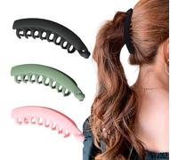 WKRTDY 3 pcs Pinces à Cheveux Banane, Pinces à cheveux banane pour femme, Pinces à Cheveux Banane, Pinces à Cheveux pour Femmes, Grande Pince Banane, Accessoire Cheveux Pince Banane pour Femmes