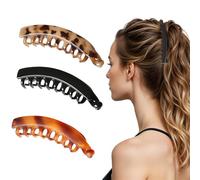 WKRTDY 3 pcs Pinces à cheveux banane pour femme, Grande pince banane pour cheveux épais, Jolies pinces à cheveux pour filles, Pinces banane pour cheveux fins, Pince à cheveux banane, grandes pinces