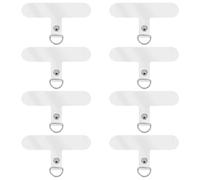 WKRTDY 8 Pièces Patch pour Téléphone Portable,Patch Universel pour Cordon de téléphone sans adhésif,Patch de Lanière Téléphonique Transparente,avec Anneau en métal