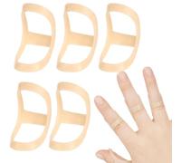 WKRTDY Ensemble de 5 attelles de doigt ovales, Solution portable pour raideur et douleur, Protection contre l'arthrite et le déclenchement du doigt, Support efficace pour les articulations fragiles
