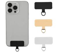 WKRTDY Patch d'attache pour téléphone, idéal pour Attacher Votre téléphone Portable à la Sangle de Rechange. Disponible en Noir, Or et Argent (3 pièces)