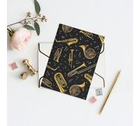 WKSGDSG Cartes de vœux vierges avec enveloppes, cartes de remerciement d'instruments de musique, cartes d'anniversaire personnalisées pour femme, cartes de vacances pour toutes les occasions pour