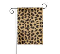 WKSGDSG Drapeau de jardin double face pour extérieur 45 x 30 cm, animal léopard, bannière décorative d'extérieur pour terrasse, pelouse, ferme, résistant à la décoloration, drapeau de maison de