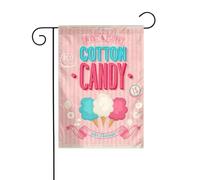WKSGDSG Drapeau de jardin double face pour extérieur 45 x 30 cm, barbe à papa, bannière décorative d'extérieur pour terrasse, pelouse, ferme, résistant à la décoloration, drapeau de maison de vacances