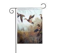 WKSGDSG Drapeau de jardin double face pour extérieur 45 x 30 cm, chasse volante sauvage, bannière décorative d'extérieur pour terrasse, pelouse, ferme, résistant à la décoloration, drapeau de maison