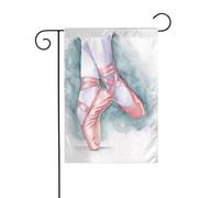 WKSGDSG Drapeau de jardin double face pour extérieur 45 x 30 cm, danseuse de ballet, bannière décorative d'extérieur pour terrasse, pelouse, ferme, résistant à la décoloration, drapeau de maison de