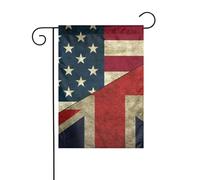 WKSGDSG Drapeau de jardin double face pour extérieur 45 x 30 cm, drapeau des États-Unis du Royaume-Uni, bannière décorative d'extérieur pour terrasse, pelouse, ferme, résistant à la décoloration