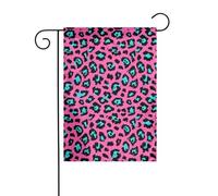 WKSGDSG Drapeau de jardin double face pour extérieur 45 x 30 cm, joli léopard, bannière décorative d'extérieur pour terrasse, pelouse, ferme, résistant à la décoloration, drapeau de maison de vacances