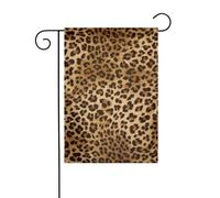 WKSGDSG Drapeau de jardin double face pour extérieur 45 x 30 cm, joli léopard, bannière décorative d'extérieur pour terrasse, pelouse, ferme, résistant à la décoloration, drapeau de maison de vacances
