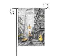 WKSGDSG Drapeau de jardin double face pour extérieur 45 x 30 cm, Love From New York, bannière décorative d'extérieur pour terrasse, pelouse, ferme, résistant à la décoloration, drapeau de maison de