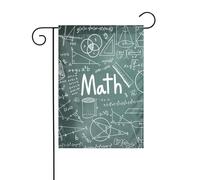 WKSGDSG Drapeau de jardin double face pour extérieur 45 x 30 cm, mot de leçon de mathématiques, bannière décorative d'extérieur pour terrasse, pelouse, ferme, résistant à la décoloration, drapeau de
