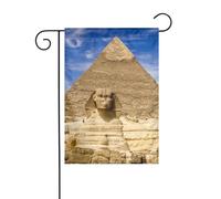 WKSGDSG Drapeau de jardin double face pour extérieur 45 x 30 cm, pyramides d'Égypte, bannière décorative d'extérieur pour terrasse, pelouse, ferme, résistant à la décoloration, drapeau de maison de