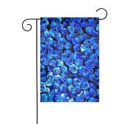 WKSGDSG Drapeau de jardin double face pour extérieur 45 x 30 cm, rose bleue, bannière décorative d'extérieur pour terrasse, pelouse, ferme, résistant à la décoloration, drapeau de maison de vacances