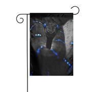 WKSGDSG Drapeau de jardin double face pour extérieur 45 x 30 cm, serpent 3D, bannière décorative d'extérieur pour terrasse, pelouse, ferme, résistant à la décoloration, drapeau de maison de vacances