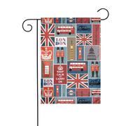 WKSGDSG Drapeau de jardin double face pour extérieur 45 x 30 cm, symboles de l'Angleterre, bannière décorative d'extérieur pour terrasse, pelouse, ferme, résistant à la décoloration, drapeau de maison