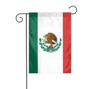 WKSGDSG Drapeau de jardin double face pour l'extérieur 45 x 30 cm, drapeau du Mexique, bannière décorative d'extérieur pour terrasse, pelouse, ferme, résistant à la décoloration, drapeau de maison de