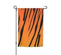WKSGDSG Drapeaux de jardin double face pour décoration extérieure, bannière de cour en polyester robuste de 45 x 30 cm, drapeaux de jardin à rayures tigre, fanion de jardin résistant aux intempéries