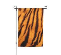 WKSGDSG Drapeaux de jardin double face pour décoration extérieure, bannière de cour en polyester robuste de 45 x 30 cm, drapeaux de jardin à rayures tigre, fanion de patio résistant aux intempéries
