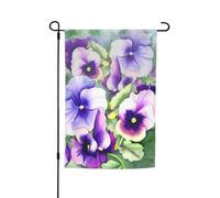 WKSGDSG Drapeaux de jardin double face pour décoration extérieure, bannière de cour en polyester robuste de 45 x 30 cm, drapeaux de jardin à la perfection de pensée, fanion de jardin résistant aux
