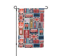 WKSGDSG Drapeaux de jardin double face pour décoration extérieure, bannière de cour en polyester robuste de 45 x 30 cm, symboles de l'Angleterre, fanion de jardin résistant aux intempéries pour porche