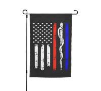 WKSGDSG Drapeaux de jardin double face pour décoration extérieure, bannière de cour en polyester robuste de 45 x 30 cm, drapeau américain à rayures rouges, fanion de jardin résistant aux intempéries