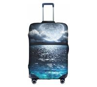WKSGDSG Housse de bagage pour valise approuvée par la TSA, couverture élastique de protection pour valises de 45,7 à 53,3 cm, anti-rayures et lavable, pour adultes et enfants, Pleine lune nuages
